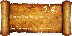 Turcsány György névjegykártya